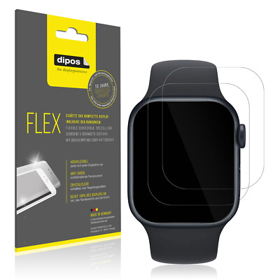 2x 3D Full Cover Schutzfolie für Apple Watch Series 8 41mm Panzerfolie