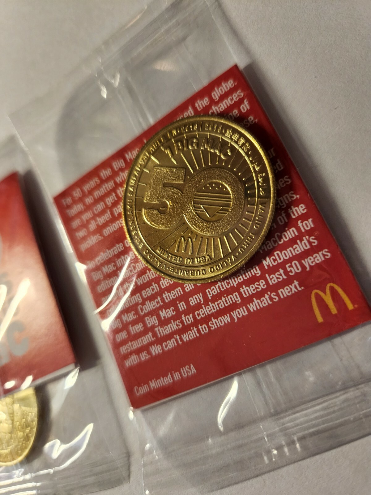 McDonald's Ltd Ed Commemorative 50 Years Big Mac Coin Sealed 19681978 Lot of 2 eBay