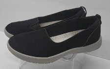 Womens Clarks Cloudsteppers Cushion Black Knit Slip On Lightweight Shoes Sz. 8M
