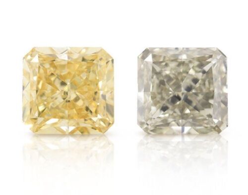 1.20 Carat Pair Fancy Gray & Fancy Brownish Yellow Diamond GIA Natural Color - Picture 1 of 11