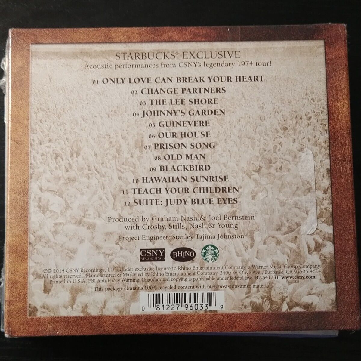 Crosby Stills Nash & Young CSNY 1974 CD STARBUCKS EXCLUSIVE Crosby Stills Nash & Young CSNY 1974 CD STARBUCKS EXCLUSIVE
