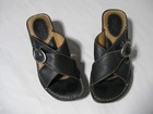 Women's BOC Born Black Leather Wedge Heel Platform Buckle Slip-on Size 8/39 W349 — photo 1