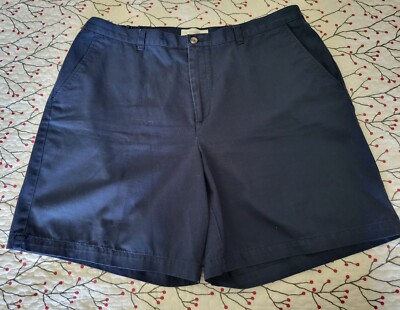 C.J. Banks Size 16W Wrinkle Free Navy Shorts Chino Classic Elastic Back 