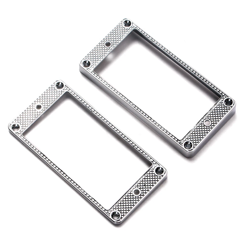 2Pcs Metal Humbucker Pickup Frame Mounting Rings for LP Les Paul Guitar Chromme - Image 3 of 4