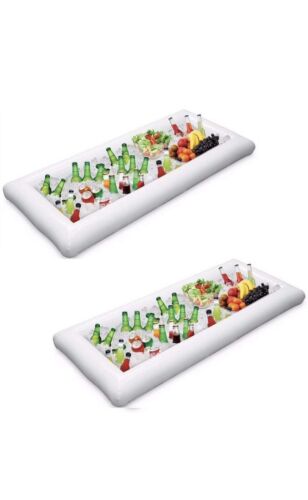 2 Packs Inflatable Pool Table Serving Bar for Parties Indoor & Outdoor Use - 第 1/6 張圖片