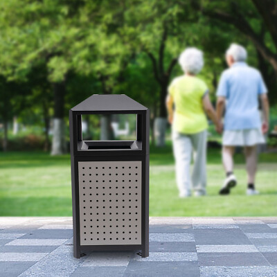 Industrial Waste Container Outdoor Trash Can Garbage Enclosure Build-in Ashtray