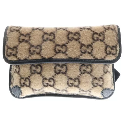 Gucci Body Bag Taille Sac GG Laine Beige Ceinture Sac 598181 Petit