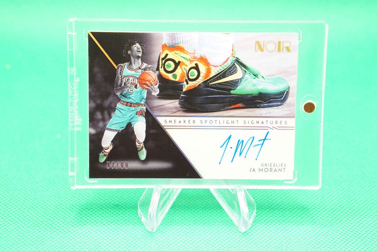 2020-21 Noir Sneaker Spotlight Signatures SP #57/99 #12 Ja Morant Auto R6220J