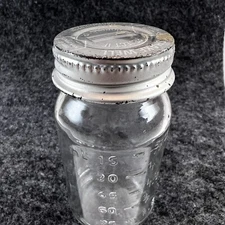 5oz Glass Jar Mead Johnson 18 On Bottom - Vintage Baby Formula Bottle