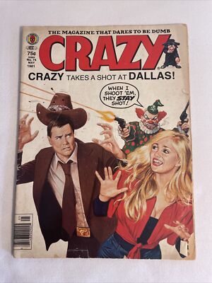 1981 May CRAZY Magazine, Crazy Takes A Shot At Dallas! (MH261)