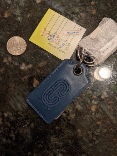 COACH C4244 BOTTLE OPENER JEWEL BLUE KEY RING FOB COACH PATCH NEW NWT - Picture 6 of 6