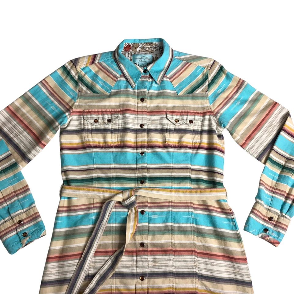 Туника Tasha Polizzi рубашка платье женщин M Western Colt 44 жемчуг Snap родео ковбой - Изображение 3 из 4