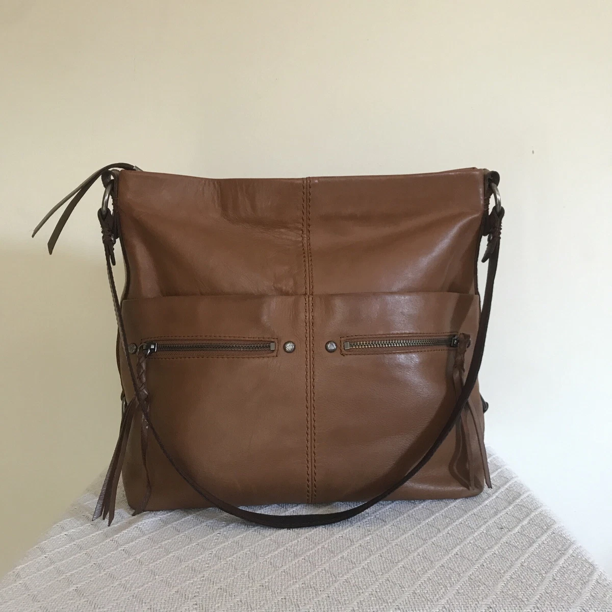 The Sak Ashland Tobacco Colored Leather Bucket Bag