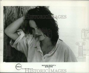 1988 Press Photo Actress Delphine Zentout starring in "36 ...
