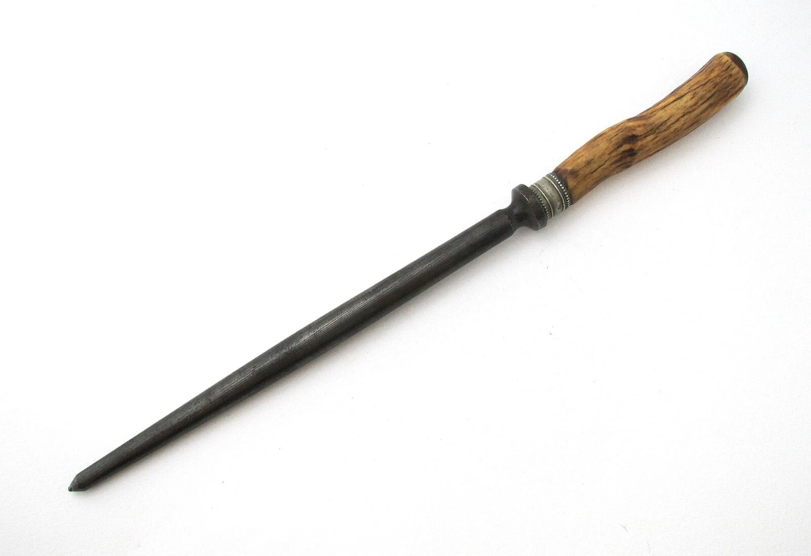 Antique Victorian Knife Sharpening Rod Honing Steel Carving England Sheffield