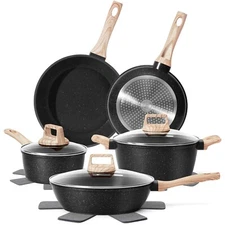 12 Piece Pots and Frying Pans Set Nonstick, Premium Die-Cast Aluminium