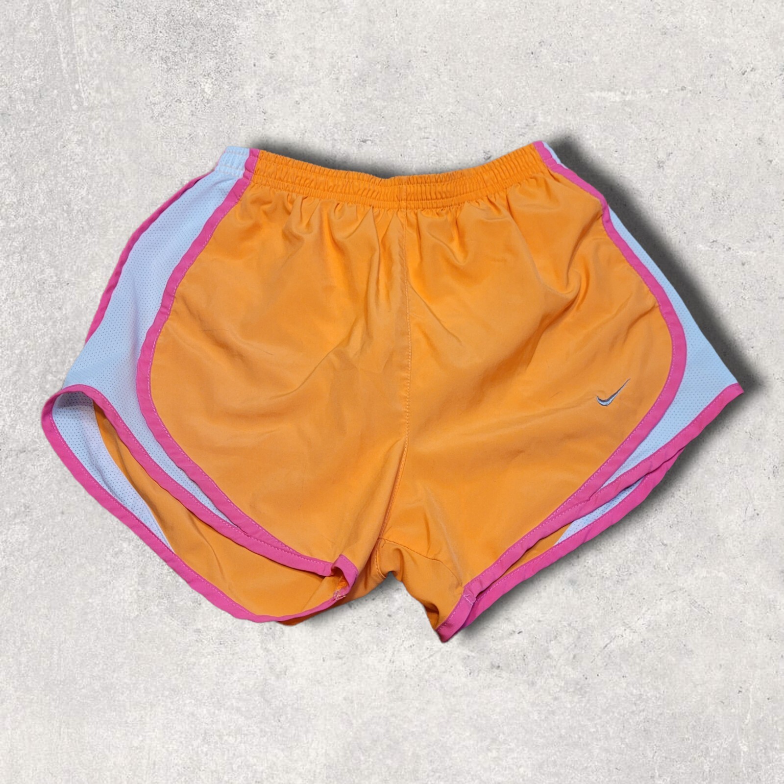 Nike Dri-Fit Shorts Womens Extra Small Running Neon Orange Lined 624278-813