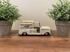 Vintage 1960s Japan Tin Friction "Fresh Peach Ice Cream" Delivery Toy Truck