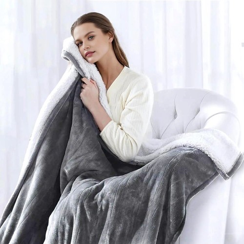 Electric Heated Blanket Full Size with 10 Heating Levels and 10 Hours Auto-Off - Picture 3 of 9