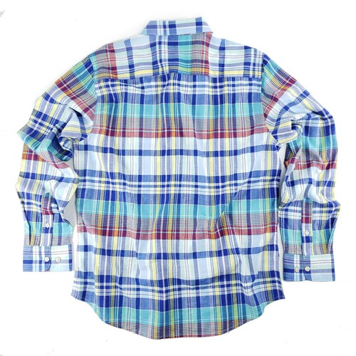 New Crown & Ivy Lot of 2 $110 Button Front Dress Shirts Blue Plaid Large - Picture 9 of 9