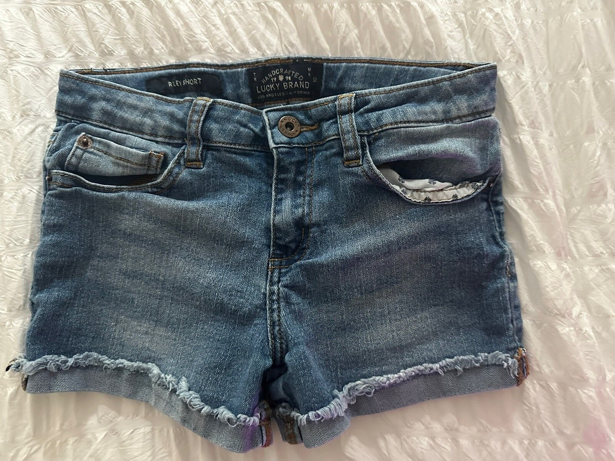 Girls Size 10 Lucky Brand Denim Riley Cutoff Shorts Adjustable