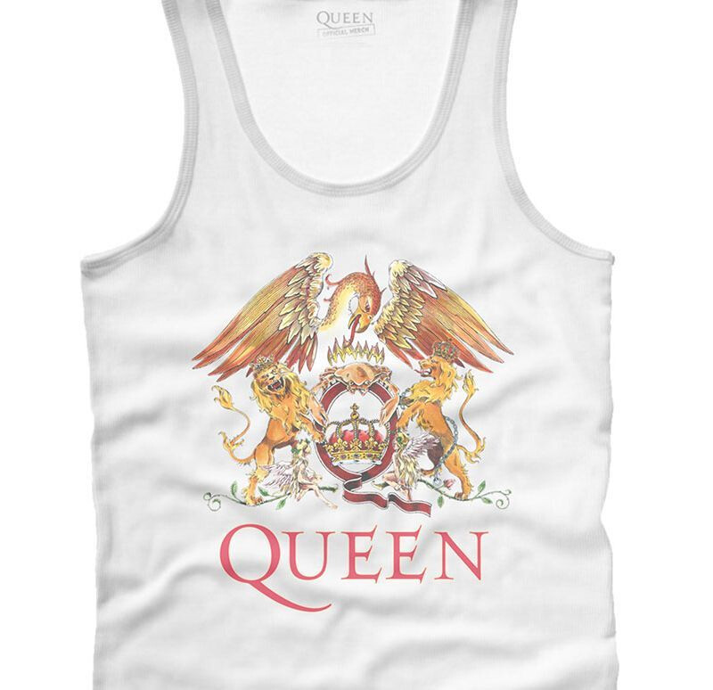 White Queen Band Tank Top QUEEN UNISEX VEST T-SHIRT: CLASSIC SIZE