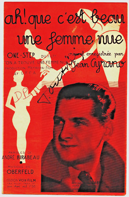 Partitur 1934 Gesang gem. Ah! Wie schön eine nackte frau, one-st. Jeans CYRANO
