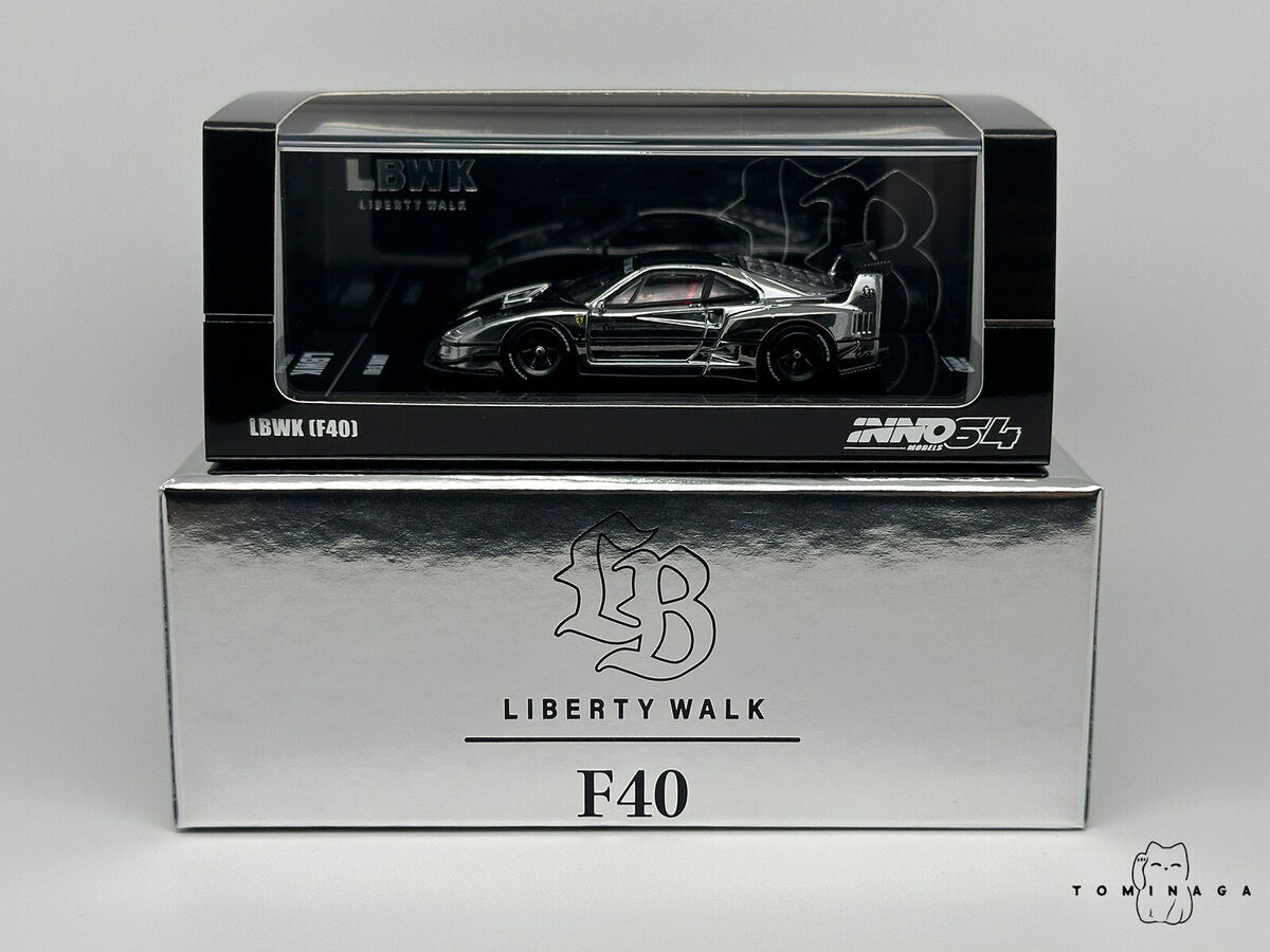 INNO64 INNO LBWK Ferrari F40 Chrome Silver 2024 HOBBY EXPO INNO64 INNO LBWK Ferrari F40 Chrome Silver 2024 HOBBY EXPO