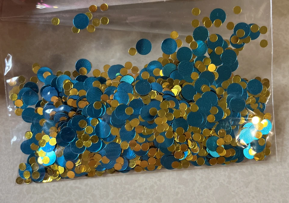 Confeti He Or She Gender Reveal azul rosa dorado abejas paquete triple de confeti 1,2 OZ Foto 3 de 4