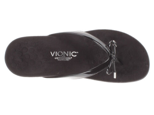 Women Vionic Orthaheel Bella II Flip Flop 44BELLAII Black 100% Authentic New - Picture 2 of 7
