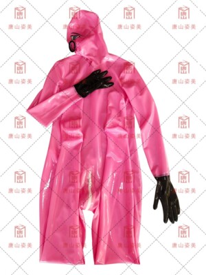 213 Latex Catsuit Expression full with black gloves full cover catsuit 0.4mm