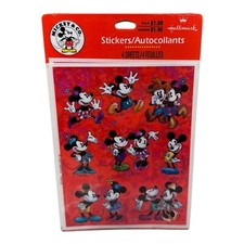 Vintage Mickey  Co Sticker Sheets Minnie Mouse Mickey Mouse Hallmark Disney 90s