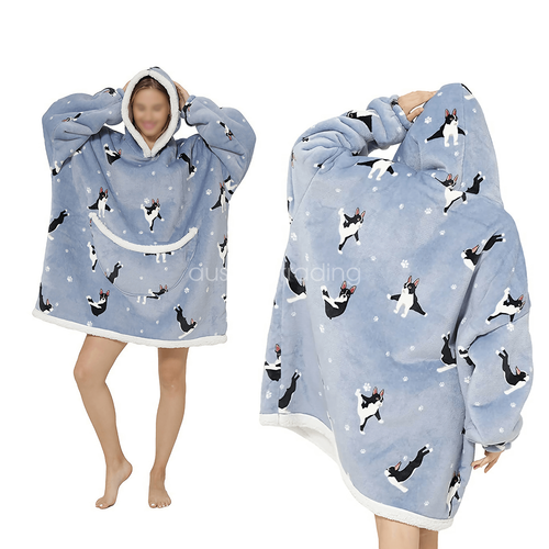 Flannel Hoodie Blanket: Snuggle Up in Soft Comfort - Picture 6 of 25