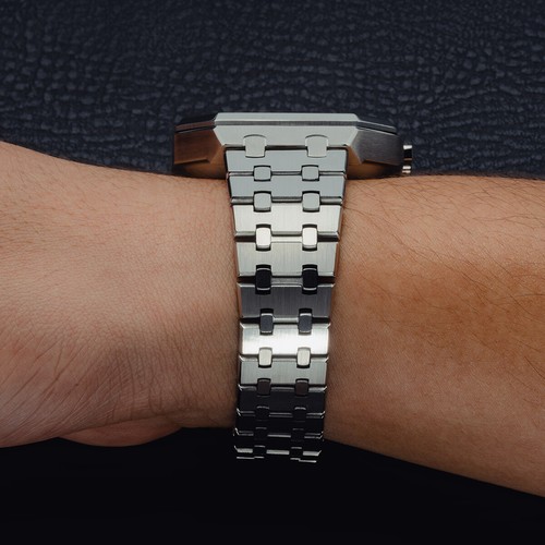 For Apple Watch Series 10 46mm Stainless Steel AP Mod Kit Case Band Strap Cover - Foto 13 di 22
