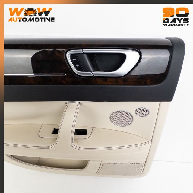 06-13 BENTLEY CONTINENTAL FLYING SPUR REAR LEFT INTERIOR DOOR PANEL BEIGE OEM