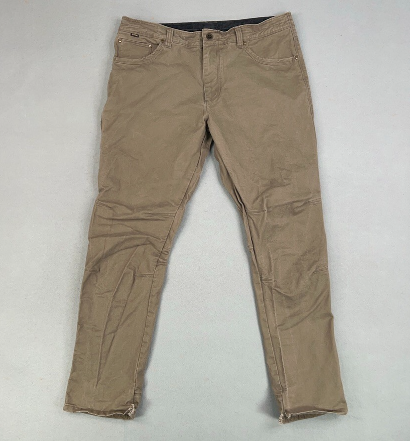 Kuhl Mens Rydr Jeans 38x34 Brown Patina Dye Free Performance Work Pants Rugged