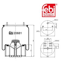 febi bilstein 20681 Luftfederbalg Mit Kunststoffkolben FüR Bergische Achsen