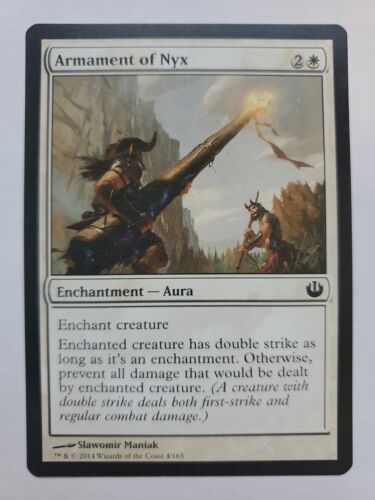 Magic The Gathering Card Armament of NyxEnchantmentAura White Journey Nyx