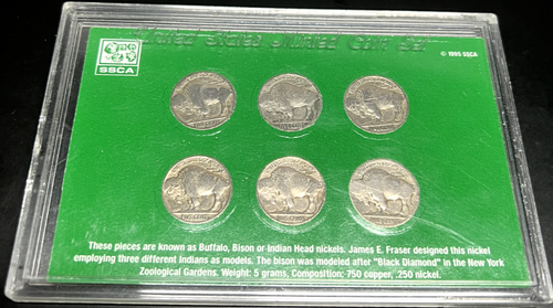 American Frontier Buffalo Nickel Set of 6 - Picture 2 of 2