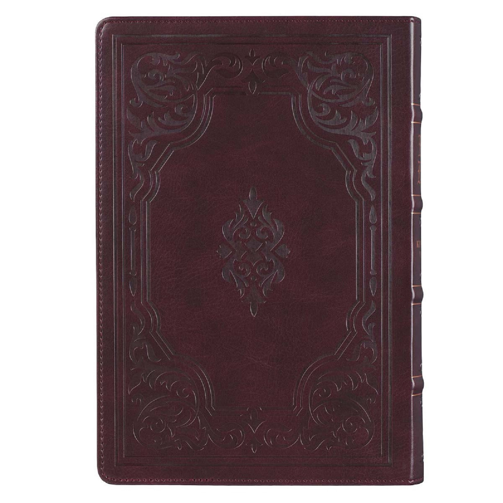 KJV Giant Print Bible - Full Size Dark Brown Leather With Thumb Index | Brand New In Shrink Wrap
