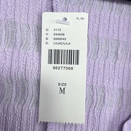 NWT Anthropologie Lilac Textured Long Sleeve Button Front Top / SZ M - Picture 8 of 15