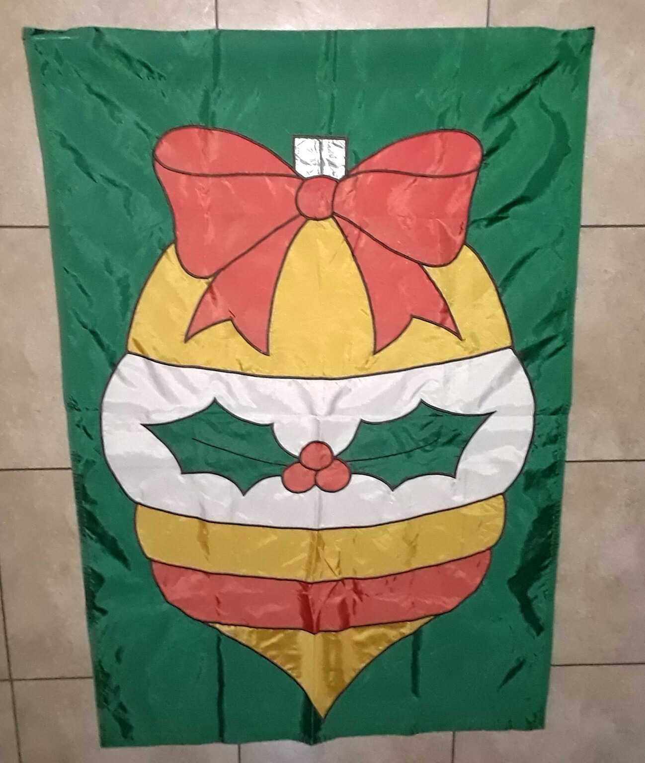 Three Christmas Holiday Flags Peanuts, Joy, Ornament eBay