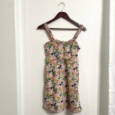 Urban Outfitters Women’s Dress Pink Fruit Smocked Back Mini Ruffles Size Small