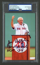 Joe Castiglione Signed Photo (PSA) Frick Award & HOF Inscription Boston Red Sox