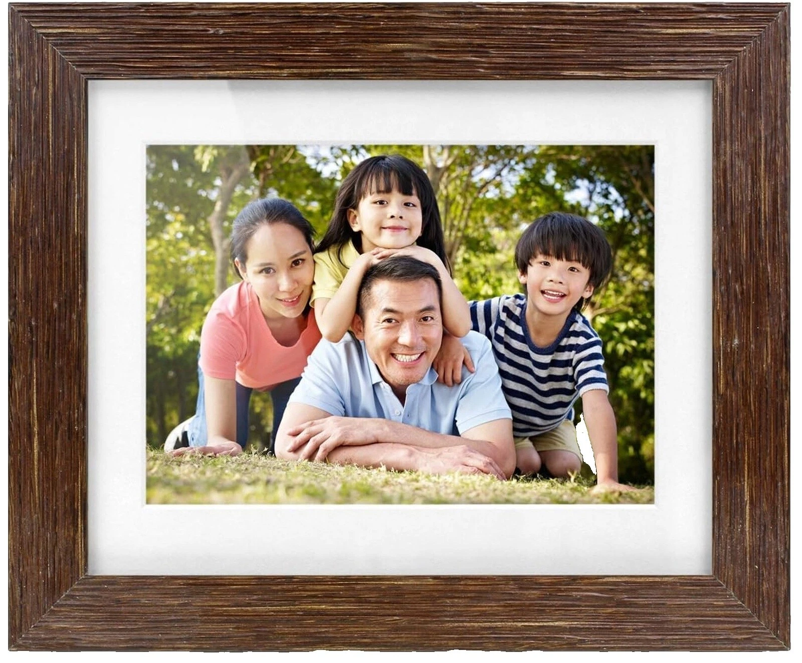 Marcos de fotos digitales USB Marrón