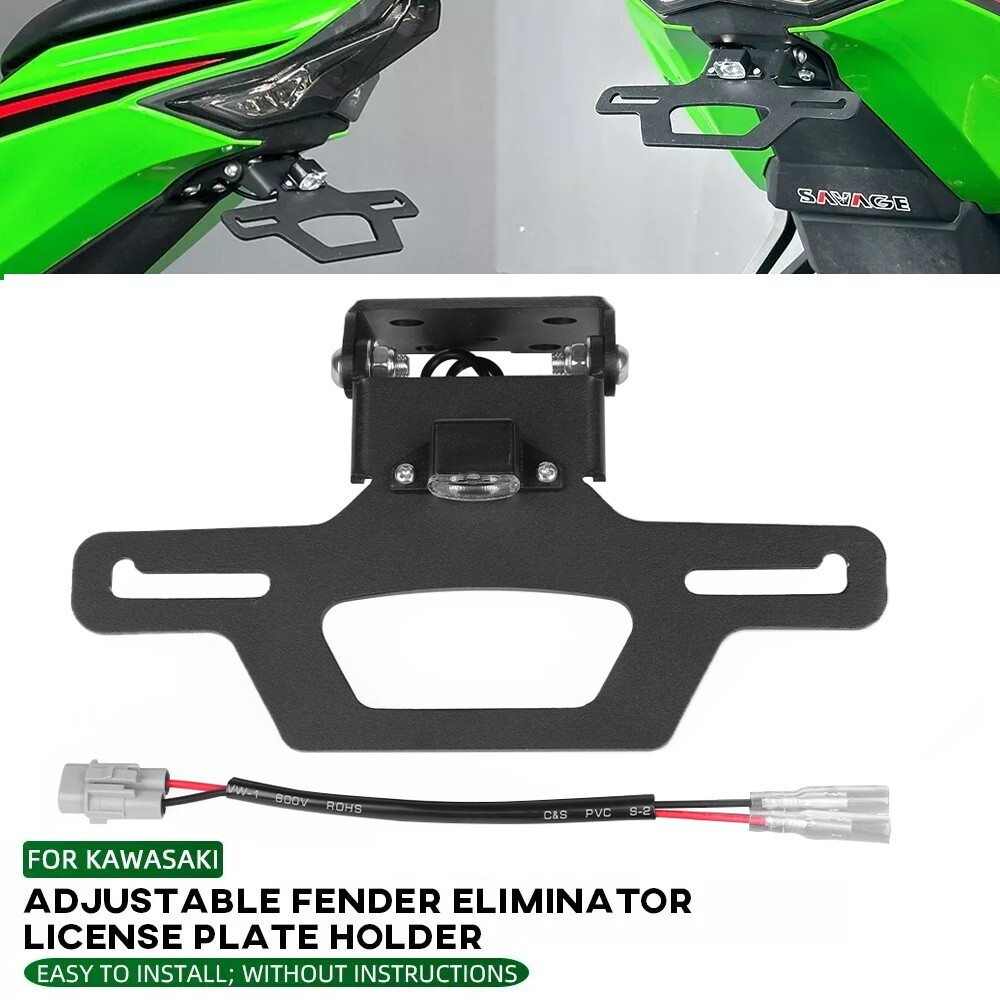 Adjustable Foldable License Plate Holder For KAWASAKI Ninja ZX-25R