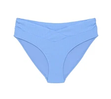 TIME TRU 1X Womens 16W-18W Peri Ocean Blue V-Front Mid Rise Bikini BOTTOMS NWT