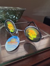 90s Hologram Skeleton Sunglasses, Original Vintage Glasses Y2K Summer Halloween
