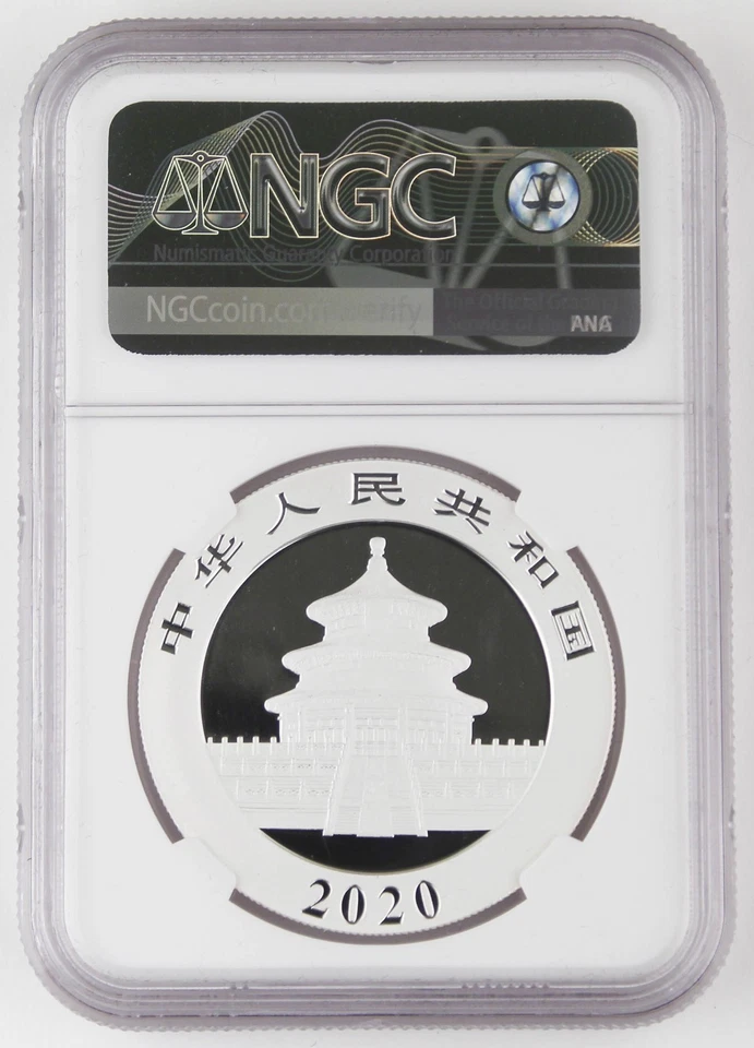 China 2020 30 Gram Silver Panda 10 Yuan Coin NGC MS70 First Day Designer Signed - Image 2 of 2