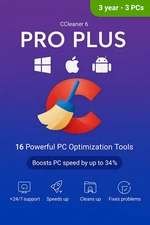 Ccleaner professional plus 2025 (3 Year - 3 Device) Windows - Mac - Android